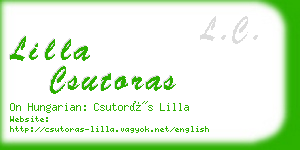 lilla csutoras business card